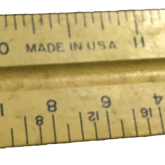 Vintage Dietzgen 3-Sided Engineer Wooden Ruler Used 31626 Architect Drafting - Picture 9 of 16